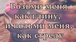 ВОЗЬМИ МЕНЯ КАК ГЛИНУ