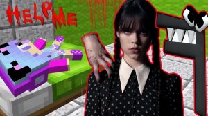 УЭНСДЕЙ АДДАМС И АЛФАВИТ ЛОР ДОЧКУ КСЮШУ В МАЙНКРАФТ SCP ИСПЫТАНИЯ MINECRAFT