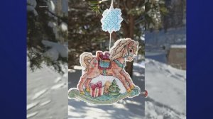 Вышитая Лошадка на ёлочку