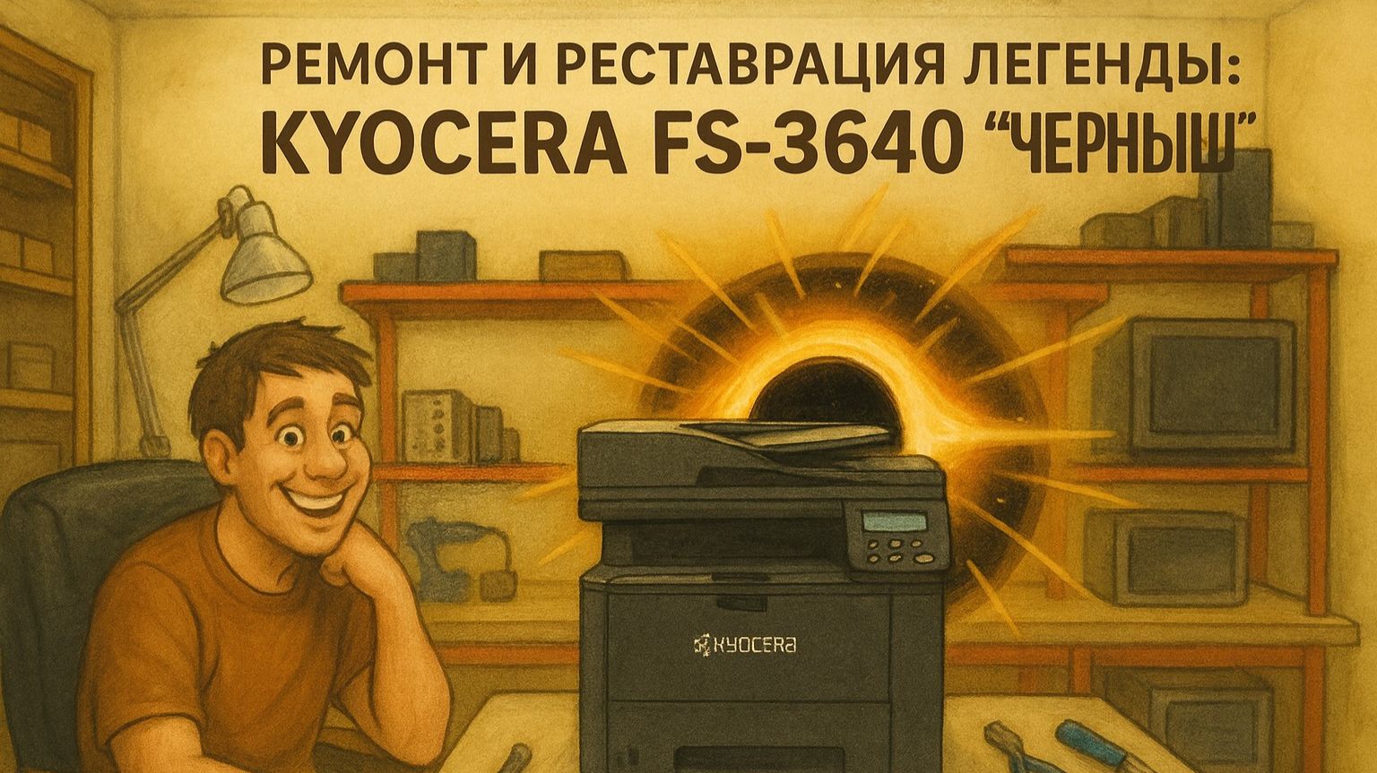 Ремонт и реставрация легенды: Kyocera FS-3640 “Черныш”