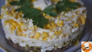 Новогодний салат Печёнка под шубой