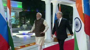 Владимир Путин и Нарендра Моди в резиденции проводят неформальную встречу.