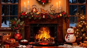 Спокойный Джаз и Тихий Треск Камина. Уютный фон на тихий Зимний Вечер.