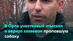 В Орле участковый отыскал и вернул хозяевам пропавшую собаку