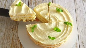 Торт лимонный по-советски с заварным кремом из манки!