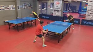 отбор Ким А. (605) - Борискин А. (557) 25.11 настольный теннис Малиновый 400+ турнир