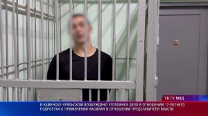 В Каменске-Уральском возбуждено уголовное дело подростку, применившему насилие к полицейскому