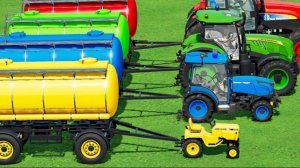 Мультики про машинки! Катаемся на крутых разноцветных тракторах и грузовиках из мультиков для детей