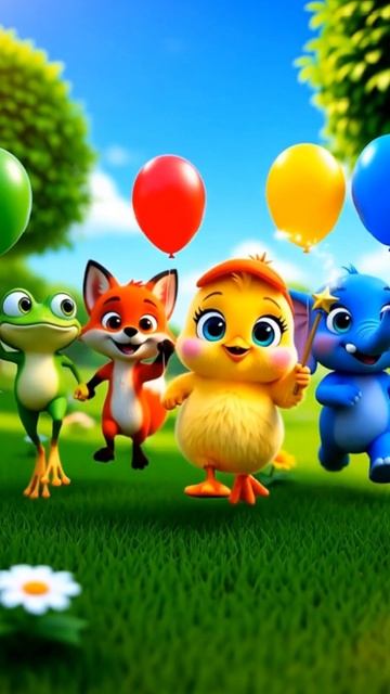 Чики-Чики Чик-Чик-Чик 🐥 Прыг-скок! Учим цвета #shorts #chicken #детскиепесенки