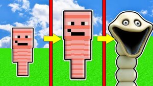 КАК МЕНЯЛСЯ ГОЛОДНЫЙ ЧЕРВЬ МОБ И ЕГО ЖИЗНЕННЫЙ ЦИКЛ В МАЙНКРАФТ ! ЭВОЛЮЦИЯ И ТРОЛЛИНГ