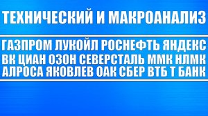 Технический и макроанализ Газпром Лукойл Пик Лср Самолёт (ЭФФЕКТ ДОЛИНОЙ) Северсталь Яндекс Астра