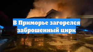 В Приморье загорелся заброшенный цирк