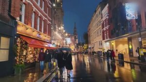 ☔️ Прогулка по ночному Лондону под дождем 🌙 От Фаррингдона до Чаринг-Кросс 4K