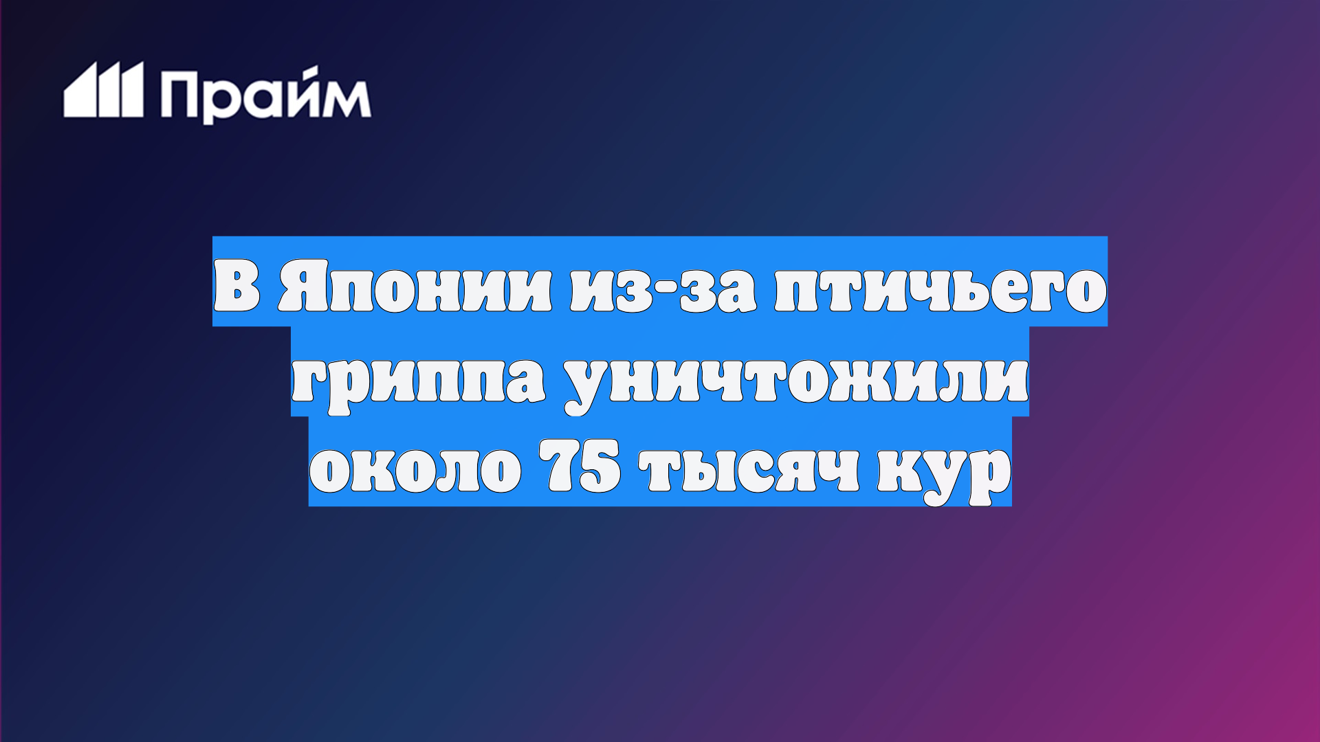 В Японии из-за птичьего гриппа уничтожили около 75 тысяч кур