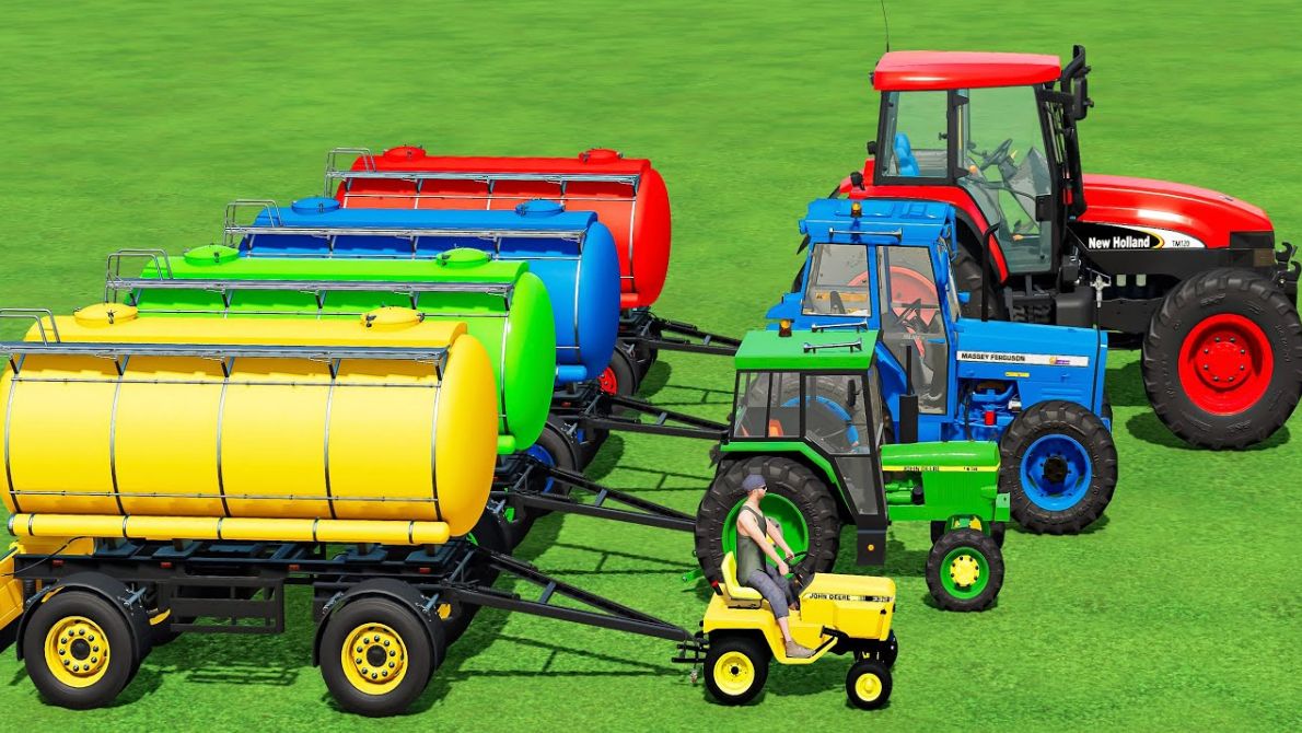 МУЛЬТИКИ ПРО РАЗНОЦВЕТНЫЕ ТРАКТОРА И МАШИНКИ ДЛЯ ДЕТЕЙ БОЛЬШИЕ И МАЛЕНЬКИЕ ТРАКТОРА КРУТО КАТАЕМСЯ!