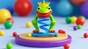 Учим цвета с шариками и лягушкой, обучающие мультики для детей