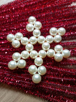 Снежинка из бусин своими руками