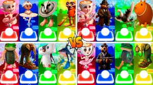 МЕГАМИКС БАЛЕРИНА КАПУЧИНО 🆚 ЛАВАКА САТУРНА САТУРНИТА 🆚 ДРУГИЕ БРЕЙНРОТ МЕМЫ | Tiles Hop №301-304