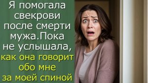 Я помогала свекрови после смерти мужа. Пока не услышала, как она говорит обо мне за моей спиной