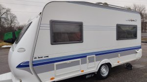 Немецкий кемпер-турист,караван, Hobby на 4 места с мувером и палаткой под категорию прав В только