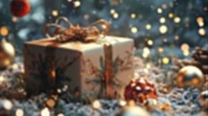 Поздравление с Наступающим Новым Годом простая живая видео открытка для родных и друзей