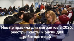 Новые правила для мигрантов в 2026: реестры, квоты и риски для работодателей