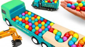 Мультики для детей. 🌈 Горки для шариков, скатываемся в машинки. Мультики про шарики для малышей.