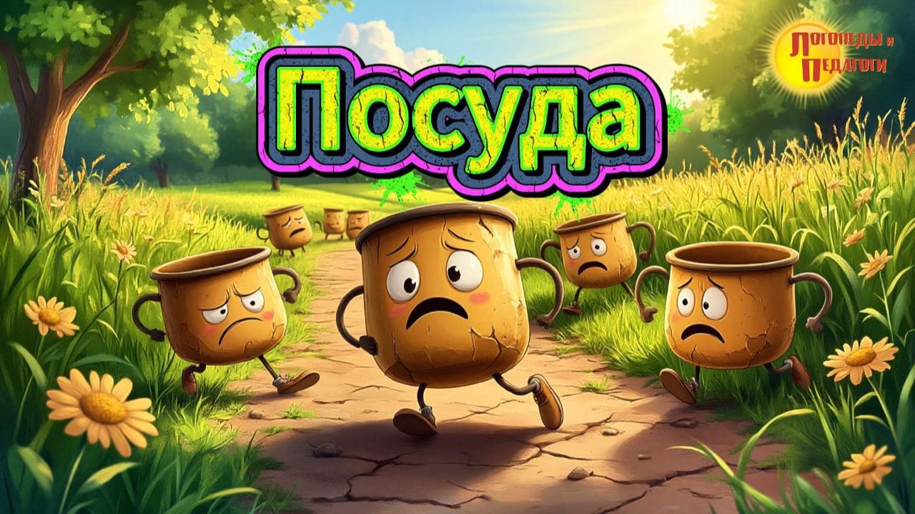 Посуда. Весёлая развивающая песня для детей смотреть онлайн