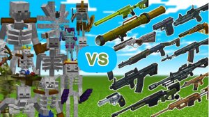 КАКОЙ ПИСТОЛЕТ МОЖЕТ ПОБЕДИТЬ СКЕЛЕТОН-БОССОВ ПОДРЯД В МАЙНКРАФТЕ