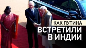 Церемония официальной встречи Путина в Индии — видео