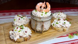Креветочный паштет - вкусная намазка на хлеб. Закуски на Новый год и Рождество 2026
