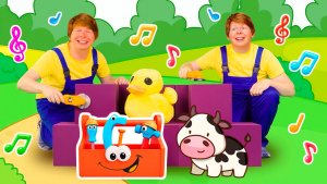 Веселая песенка про ферму! Кто живет в домике?
