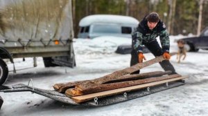Обзор и практическое применение грузовых саней Максиход для Снегохода и Мотобуксировщика