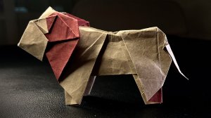 Оригами лев из бумаги - обучение | Как сделать из бумаги льва оригами
