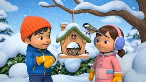 Зимняя кормушка для птиц. Пальчиковая игра для малышей