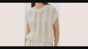 Шикарный узор для топа, джемпера, безрукавки..