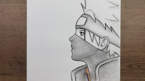 Как нарисовать легкую аниме-картинку - Поэтапный рисунок Какаши Хатаке карандашом