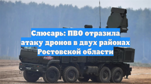 Слюсарь: ПВО отразила атаку дронов в двух районах Ростовской области
