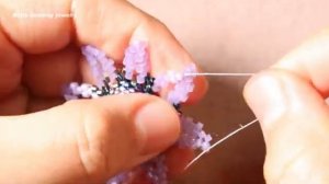 Цветок из бисера для сережек и кулона от Betty Beading jewelry