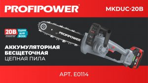 Аккумуляторная цепная пила PROFIPOWER MKDUC-20V артикул E0114