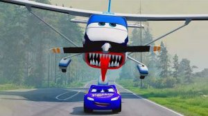 Эпический побег из Зомби: Молния Маккуин, Пожиратель самолётов, Хьюго, Пожиратель машин_BeamNG.Drive