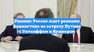 Ушаков: Россия ждет реакции от США по итогам встречи Путина и Уиткоффа