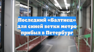 Последний «Балтиец» для синей ветки метро прибыл в Петербург