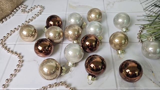 Набор ёлочных шаров СОФТ ГОЛД, стекло, глянцевые, золотые, каштановые и перламутровые, ABR700580