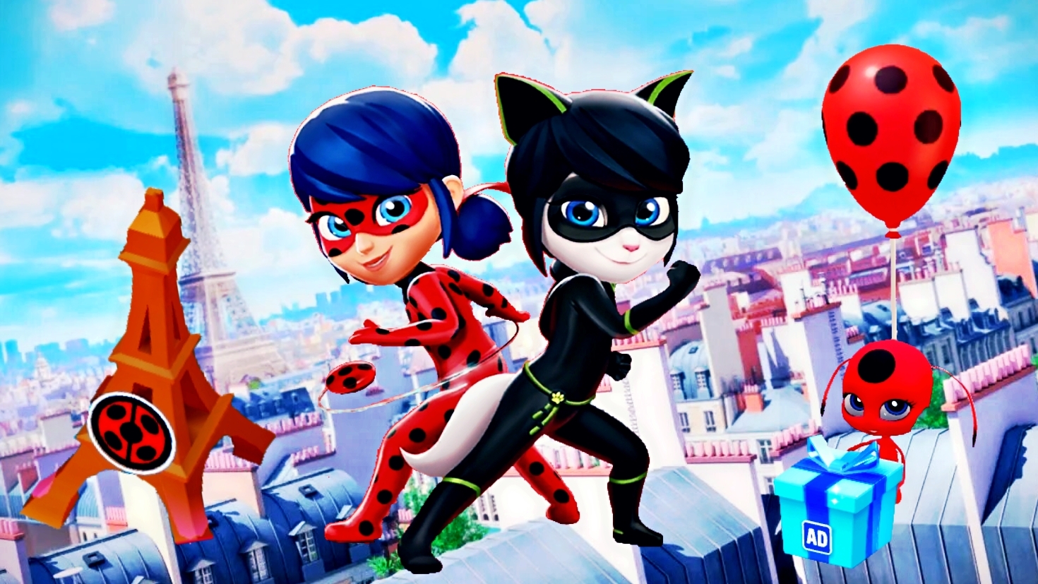 Новое обновление в игре моя говорящая Анджела2 коллаб с Леди Баг🐞 и Супер Котом😼 смотреть онлайн