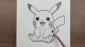 Как нарисовать Пикачу карандашом  шаг за шагом для начинающих - Простой урок рисования