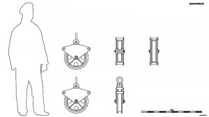 Канатный блок B. Чертёж.