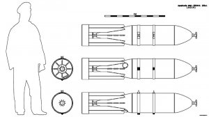Авиабомба ФАБ-250 М44. Чертёж.