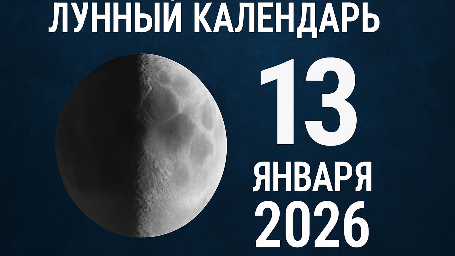 🌑 Лунный календарь на 13 января 2026 года: советы для успешного дня 🌙