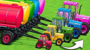 ГОНКИ БОЛЬШИХ И МАЛЕНЬКИХ ТРАКТОРОВ С ПРИЦЕПОМ НА ФЕРМЕ, МУЛЬТИКИ ПРО ТРАКТОРА И МАШИНКИ ДЛЯ ДЕТЕЙ!